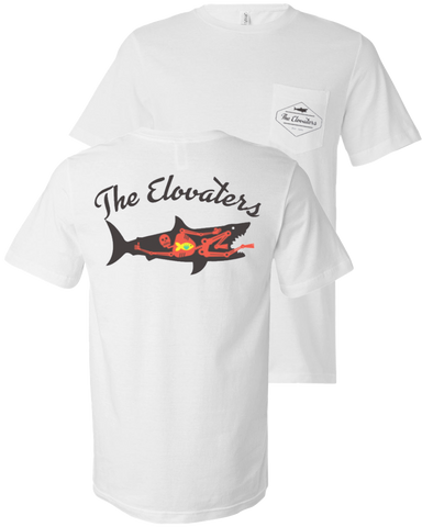 Shark Pocket Tee (White)