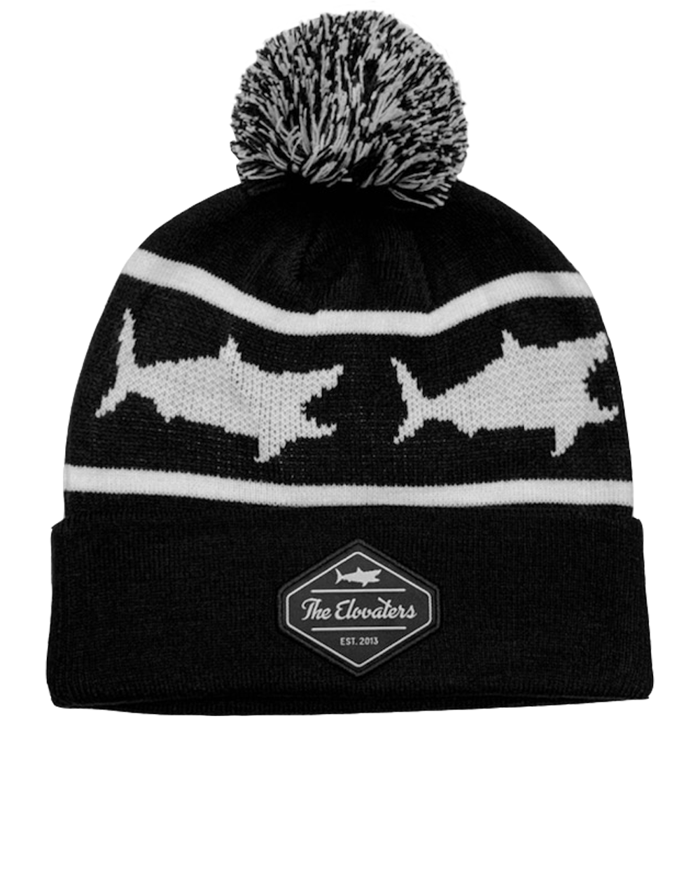 Shark Beanie (Black & White)