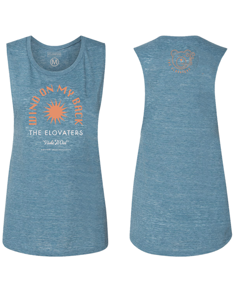 Women's Wind On My Back Muscle Tank (Heather Teal)