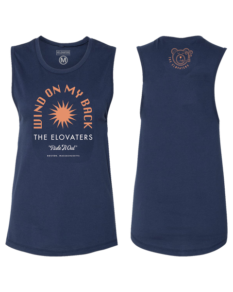 Women's Wind On My Back Muscle Tank (Navy)